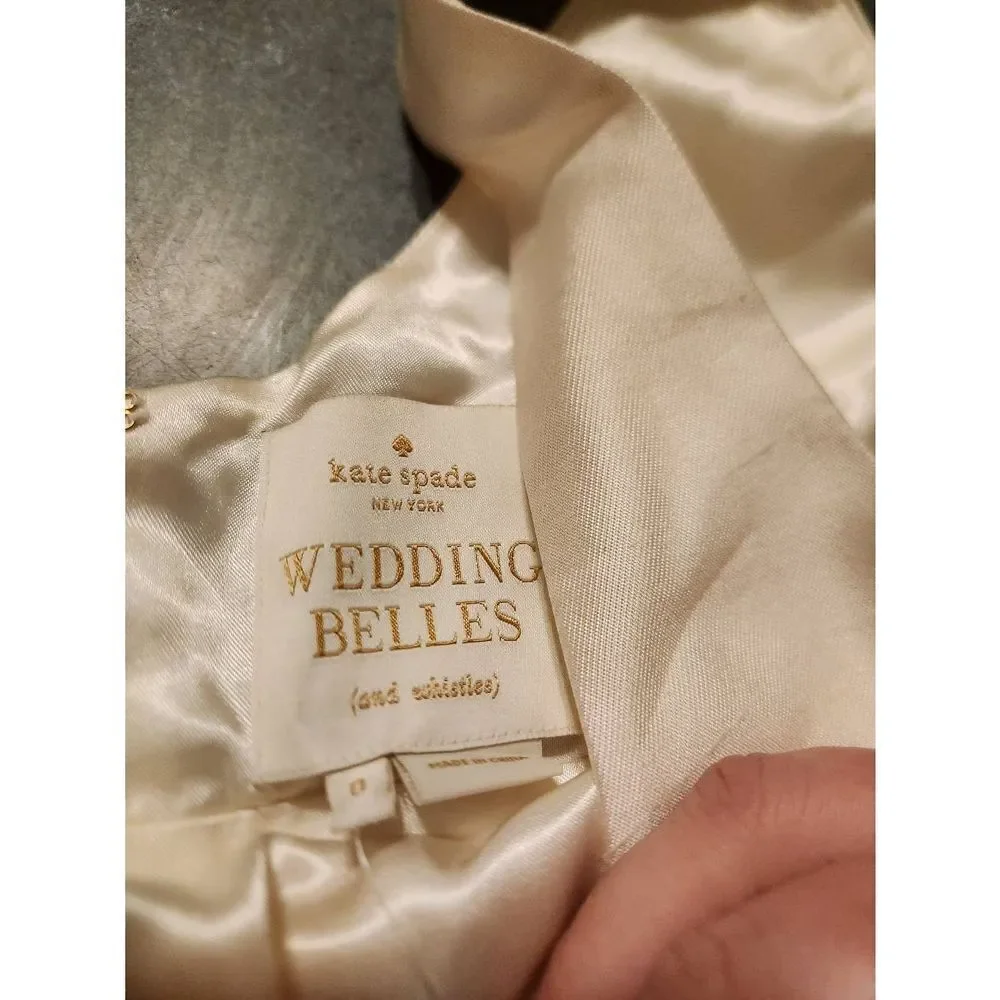 NWT Kate Spade Wedding Belles Holly ivory  Dress sz 0